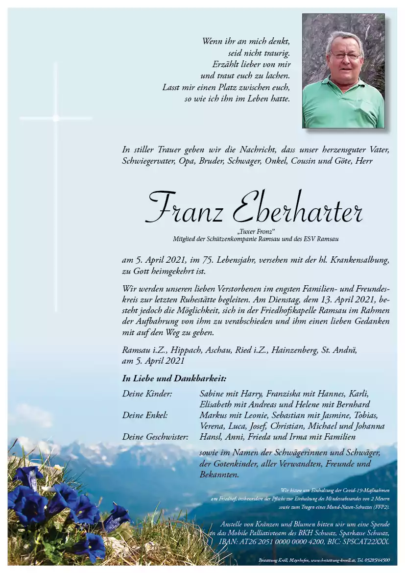 Parte von Franz Eberharter